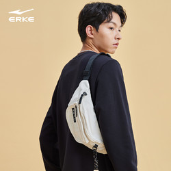 ERKE 鸿星尔克 斜挎包男百搭男士休闲腰包美式复古胸包男款单肩包挎包男