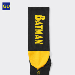 GU 极优 男装高筒袜BATMAN蝙蝠侠联名LOGO图案24年夏季新品 351000