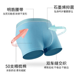 88VIP：PLAYBOY 花花公子 男士内裤纯棉款抗菌透气四角裤头男生短裤平角大码青少年