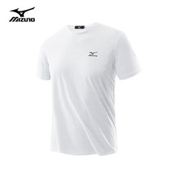 Mizuno 美津浓 户外短袖男舒适透气吸汗速干圆领冰丝百搭宽松休闲t恤