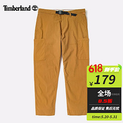Timberland 添柏岚 休闲裤男裤踢不烂新款户外运动裤宽松透气时尚长裤工装裤A2EPA A2EW7P47/小麦色