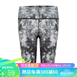 Jack Wolfskin 狼爪 短裤女 夏季柔软舒适透气紧身短裤1504111  D 灰色纹7764 S码165/72A