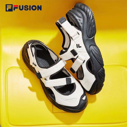 百亿补贴：FILA 斐乐 FUSION斐乐玛丽珍凉鞋女鞋夏季凉拖魔术贴海螺沙滩鞋