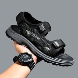 Double Star 双星 八特凉鞋男夏季时尚露趾外穿潮流软底韩版轻便鞋子男户外运动沙滩鞋