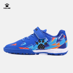 KELME 卡尔美 足球鞋青少年TF碎钉比赛球鞋透气学生防滑耐磨足球鞋 宝蓝 35