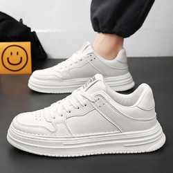 莫诗尼 春季男鞋透气鞋子男款韩版百搭厚底小白鞋运动休闲平板鞋潮鞋