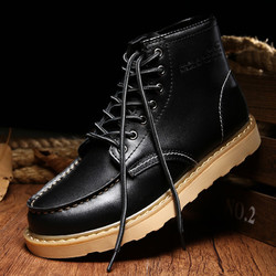 兰伶坊男靴秋冬新款carme CAT男靴冬季加绒男鞋高帮男潮男短靴男潮加绒 黑色 38