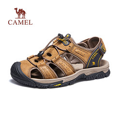88VIP：CAMEL 骆驼 户外鞋男士2024年夏季新款户外运动凉鞋镂空软底包头沙滩鞋男