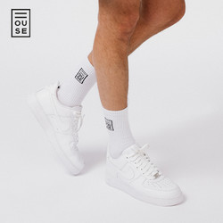 HOUSE iD长筒袜运动健身训练跑步可用透气吸汗排湿简约舒适纯棉袜