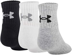 UNDER ARMOUR 安德玛 Kids\' Training Cotton Quarter Socks, Multipairs