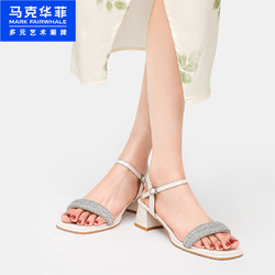 88VIP：MARK FAIRWHALE 马克华菲 2024夏季法式方头细带凉鞋时尚潮流女鞋