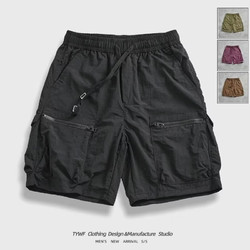 JIKADI 纪卡迪 夏季冰丝重磅高品质五分短裤