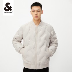 JACK&JONES 杰克琼斯 奥特莱斯杰克琼斯秋冬新款纯色日常休闲直筒衣服棒球领羽绒服男装