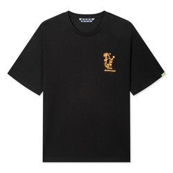 MARK FAIRWHALE 马克华菲 夏季荧光街头涂鸦纯棉短袖t恤休闲时尚廓形t恤男士短袖男