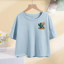 Baleno 班尼路 短款纯棉t恤女