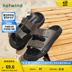 hotwind 热风 2024年夏季男士时尚拖鞋 07绿色 40 40 偏大半码