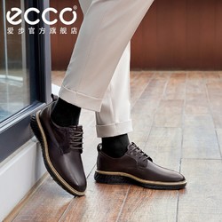 ecco 爱步 商务皮鞋男 舒适通勤皮鞋德比鞋 适动混合836834