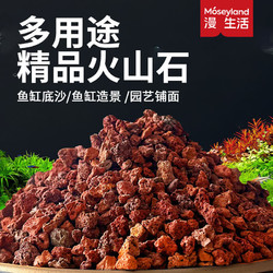 Mosey Land 漫生活 火山石1.5kg园艺绿植装饰小石子 多肉花盆植物铺面石鱼缸装饰造景