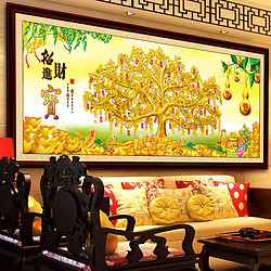 BASIC HOUSE 百家好 摇钱树十字绣2024新款线绣客厅大幅店铺挂家用手工自己绣