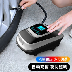 齐选 车载充气泵电动打气筒小轿车汽车用轮胎便携式车用车胎高压冲气泵 双轴承多功能带灯