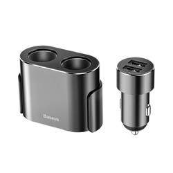 BASEUS 倍思 车载充电器一拖二快充一拖三点烟器口扩展转换插头汽车多功能