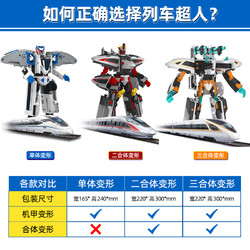 LDCX 灵动创想 灵动列车超人高铁复兴号模型玩具火车动车儿童变形机器人和谐号