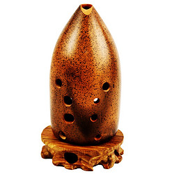 冯氏陶埙 十孔双腔红陶埙专业笔筒演奏埙初学者入门埙成人自学吹奏乐器古埙 F调红陶