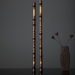 沐铭雅韵 箫乐器短萧专业精制紫竹短箫成人演奏洞箫8孔学生初学入门箫GF调 紫竹短箫8孔 正手 G调