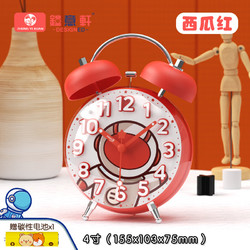 ZHONG YI XUAN 钟意轩 立体数字儿童闹钟学生专用起床神器强力叫醒超大音量卡通男孩女孩 西瓜红宇航员