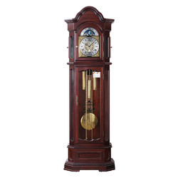 Hense 汉时 机械落地钟客厅实木别墅大座钟德国机芯立钟实木报时钟表HG8088