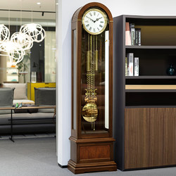 Hense 汉时 欧式实木机械落地钟客厅豪华大座钟时钟别墅大气报时钟表HG268