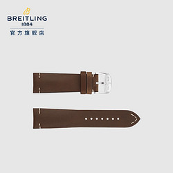 BREITLING 百年灵 一体式舒适牛皮表带（不含表扣) 棕色Drakkar小牛皮525X