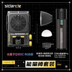 Sidande 斯丹德 Q100C便携直播补光灯RGB拍照摄影影棚灯室内室外人像拍摄灯100W 能量pro套装