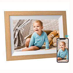 Kodak 柯达 1012W 数码相框10.1英寸高清电子相册照片视频播放器触摸屏可摆台挂壁 木色