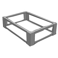 SanTuo 三拓 网络服务器机柜承重底座 列头柜底盘托架 按需定制 ST.15D