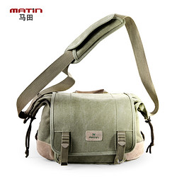 MATIN 马田 单反相机包单肩包帆布摄影包男女微单防水大容量轻复古斜挎包