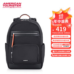 AMERICAN TOURISTER 美旅 箱包美旅时尚女士双肩包轻商务电脑包撞色大容量通勤包QV5
