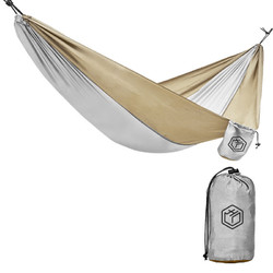 京东京造 户外双人吊床 露营便携收纳防侧翻降落伞布结实高承重成人秋千