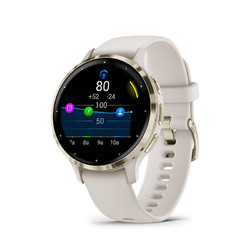 GARMIN 佳明 Venu3/3S运动手表智能腕表GPS定位WIFI检测跑步支付触屏手表 Venu3S 星光白