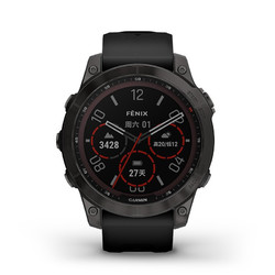 GARMIN 佳明 Fenix7太阳能蓝宝石DLC碳黑旗舰版血氧跑步高尔夫户外运动手表