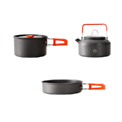京东京造 户外三合一套锅 JZTG-002 黑色