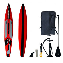 FAVORITE 菲沃瑞 竞速充气桨板赛事竞赛划水浆板sup碳纤维加强双层滑水板 红骁66：铝合金桨套装 381*66*15cm