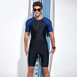 WATERTIME 蛙咚 男士连体冲浪泳衣速干潜水防尴尬平角游泳裤游泳冲浪服