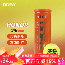 odea 欧帝尔 网球学生业余训练高级比赛网球铁罐3粒装