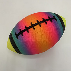 iosn 橄榄球美式青少年户外训练儿童玩具不伤软皮舒适 3号 新款彩虹橄榄球儿童