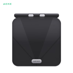 AEKE 体脂秤S1 体重秤电子秤精准APP健身房专用 体测仪 八电极体脂秤 黑色