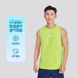 SKECHERS 斯凯奇 舒适透气】男士背心针织无袖T恤衫吸湿速干夏季