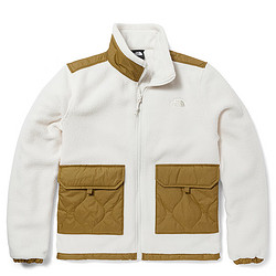 THE NORTH FACE 北面 抓绒衣女户外保暖厚羊羔绒外套7QWC 白色/47E S