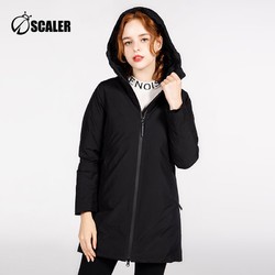 SCALER 思凯乐 户外秋冬新款羽男女绒服防风防水情侣中长款鹅绒服F9161852