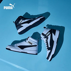 PUMA彪马官方 男女同款复古篮球风中帮百搭板鞋REBOUND V6 392326
